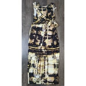 NWT ASOS Tie Maternity Long Dress Size 4 Women's Yellow Sleeveless
